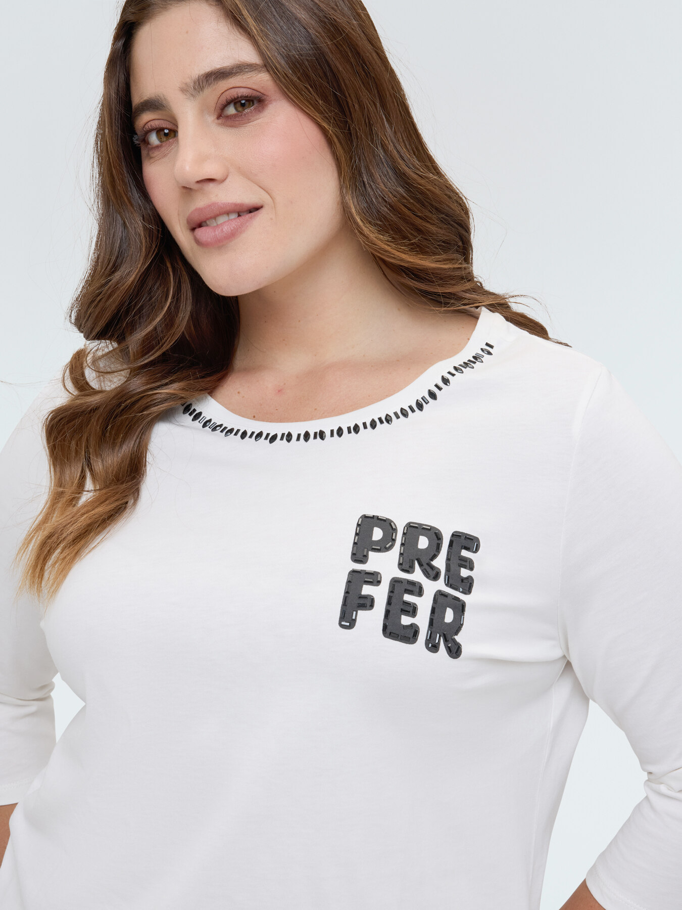 T-shirt en coton avec inscription image number 3