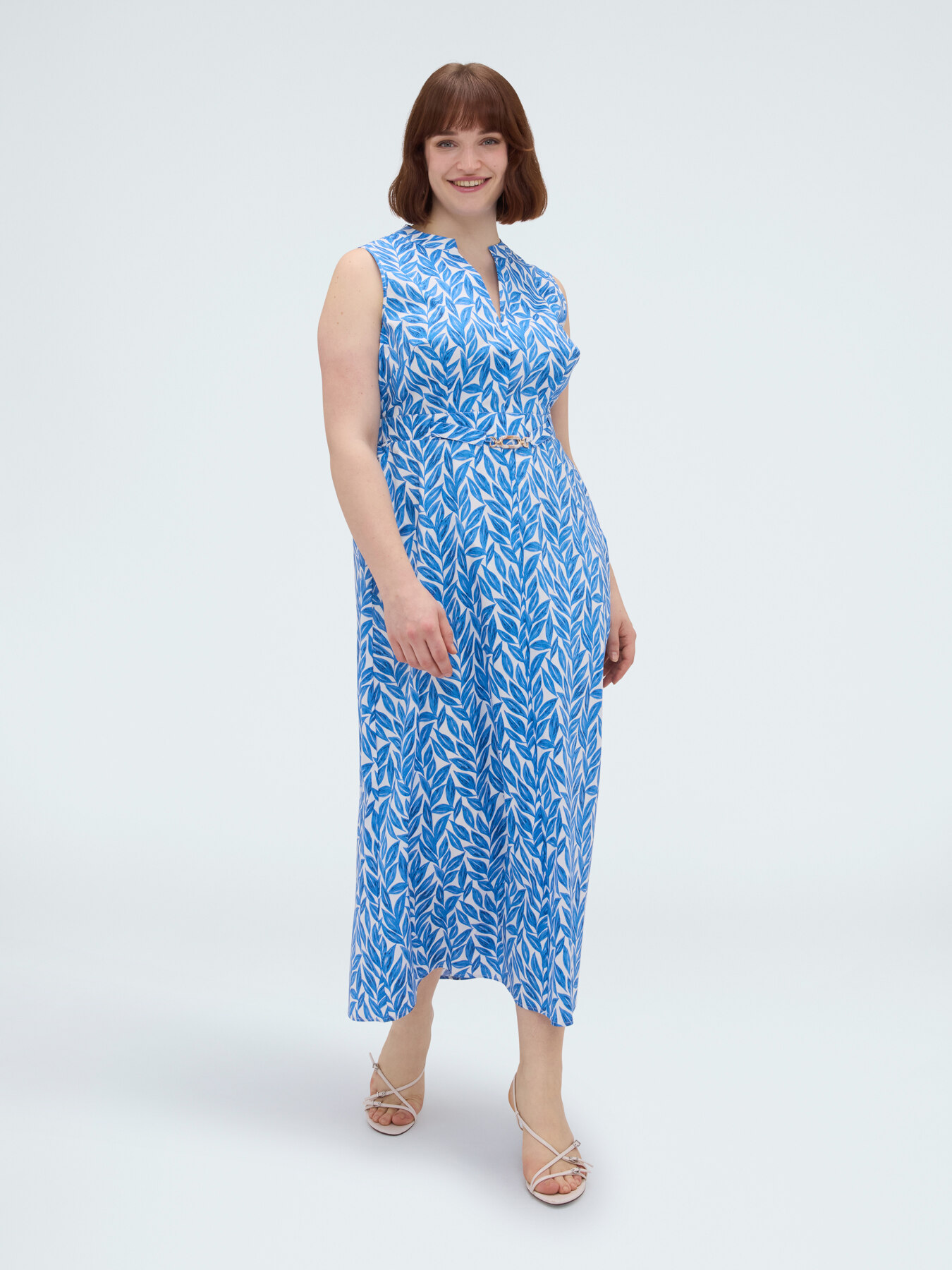 Long foliage cotton dress image number 0