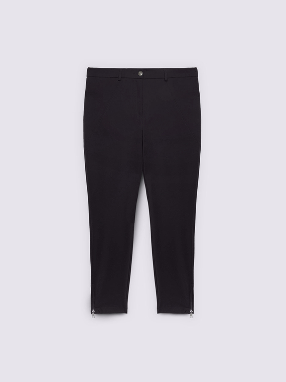 Skinny pants with decorative zips
