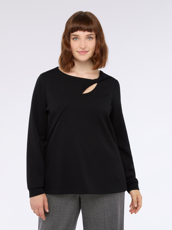 Camiseta en scuba con detalle cut-out