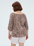 Off-shoulder blouse with print image number 1