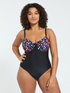 Maillot de bain une pi&egrave;ce avec bonnets balconnet et pois image number 0