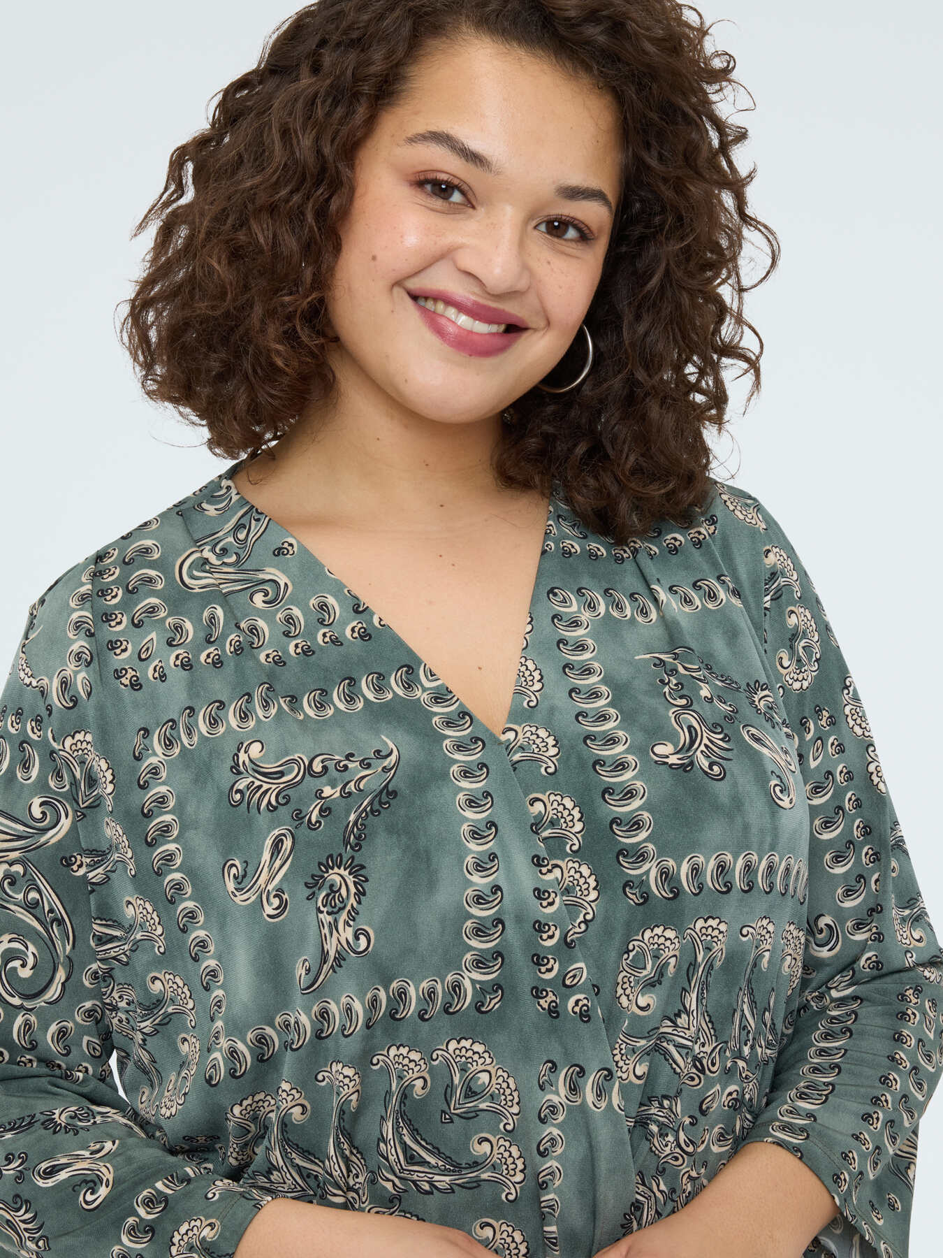 Jersey T-shirt with paisley print image number 3