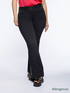 Flare jeans with slits and embroidery image number 0