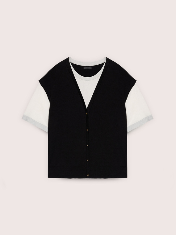 Gilet avec T-shirt combin&eacute;