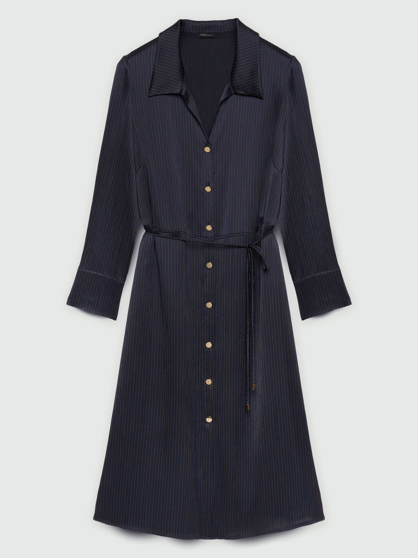 Robe chemisier avec une ceinture &agrave; la taille image number 5