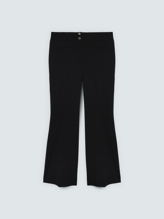Pantaloni Flare in tessuto stretch