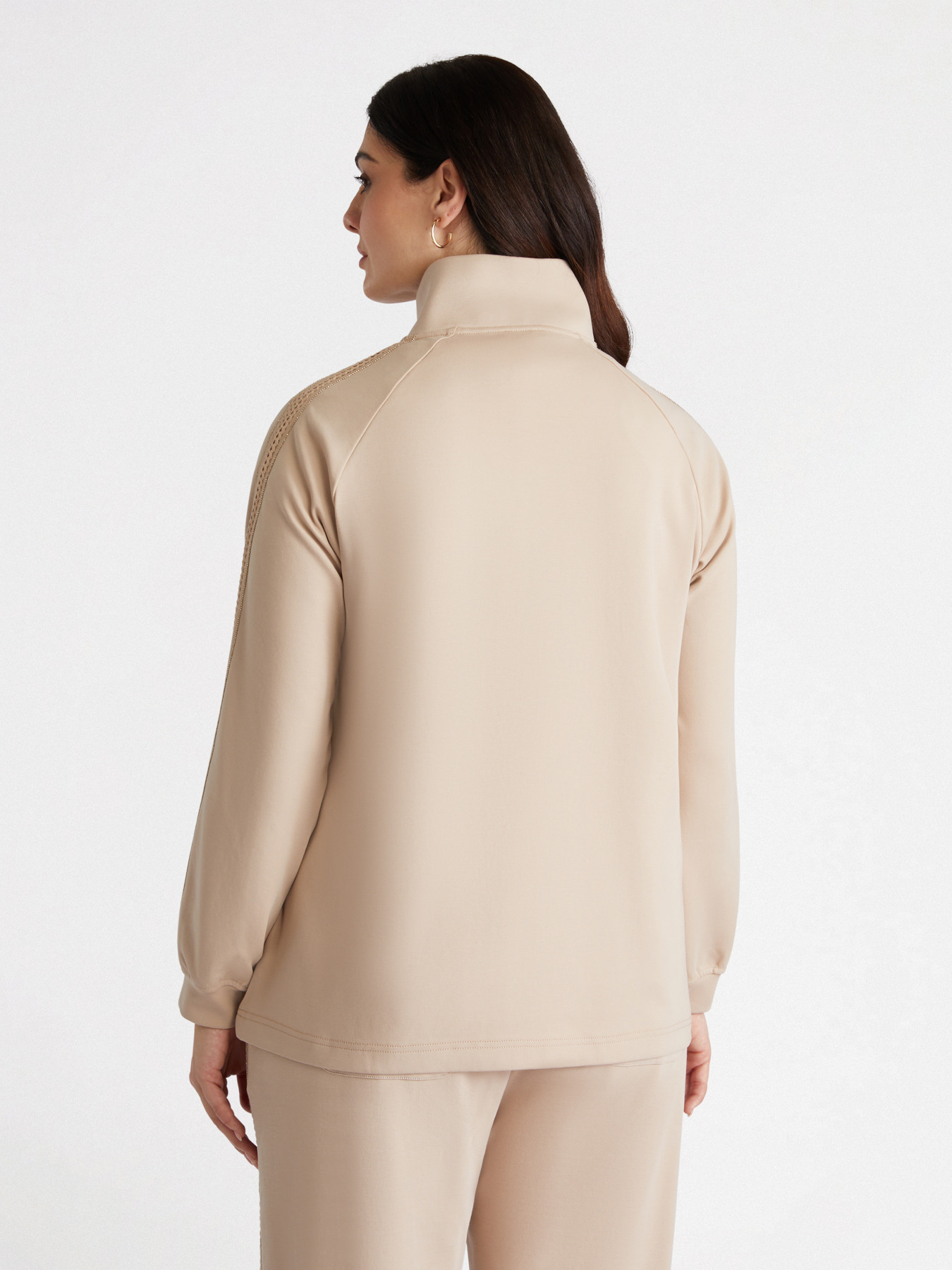 Felpa con dettaglio macram&egrave; image number 2