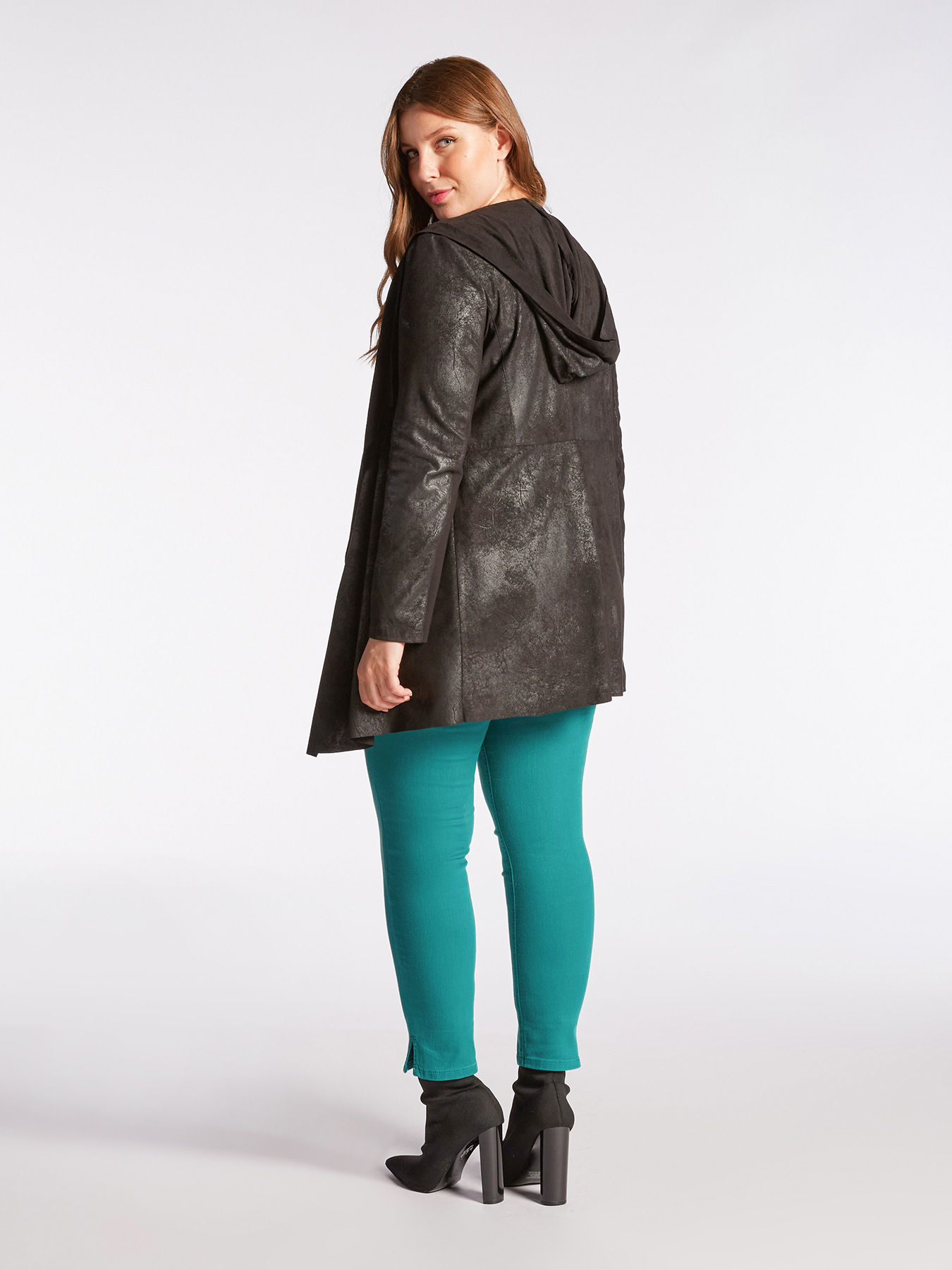 Giacca aperta in similpelle laminata image number 1