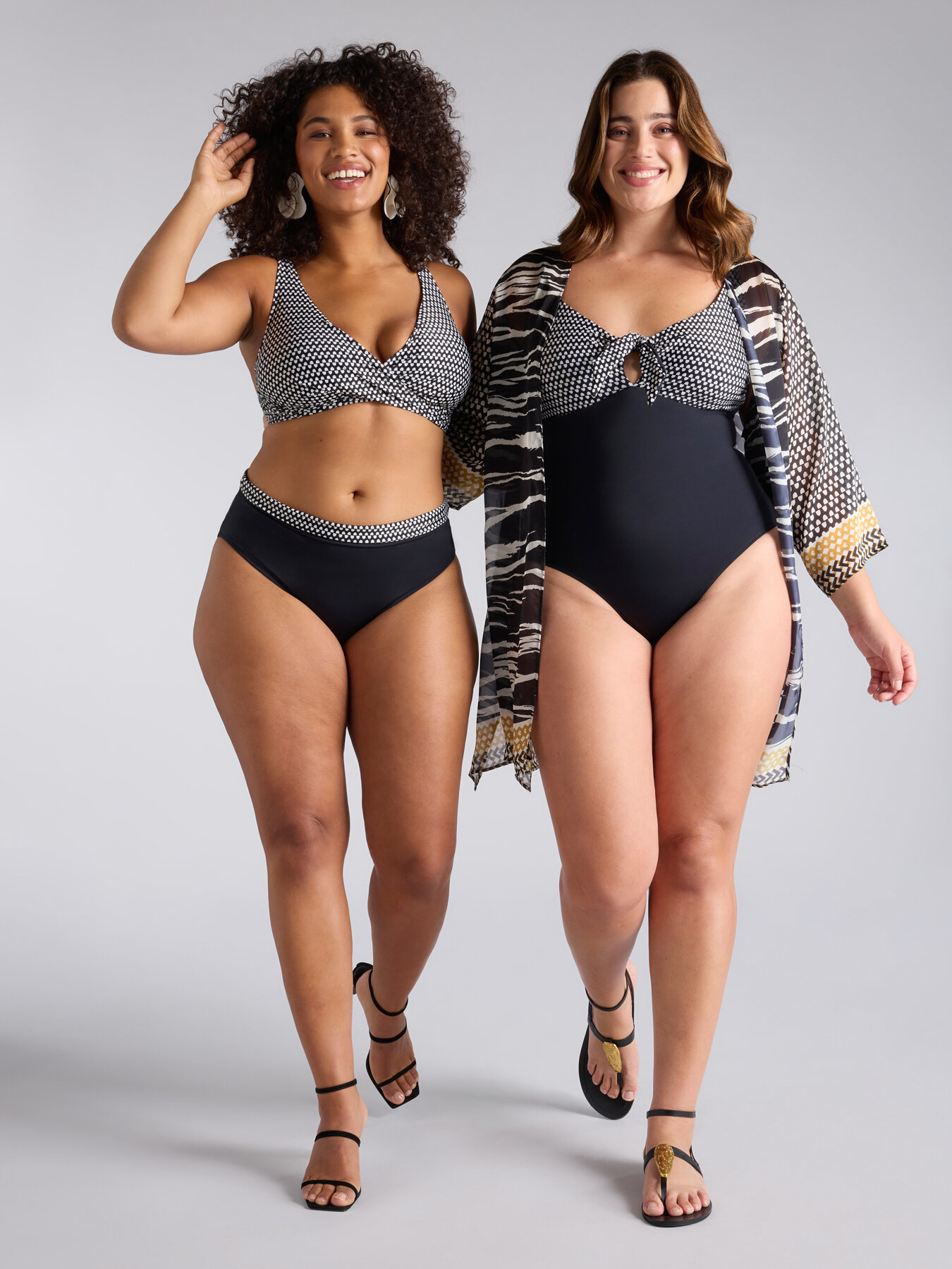 Tribal print one-piece swimsuit image number 6