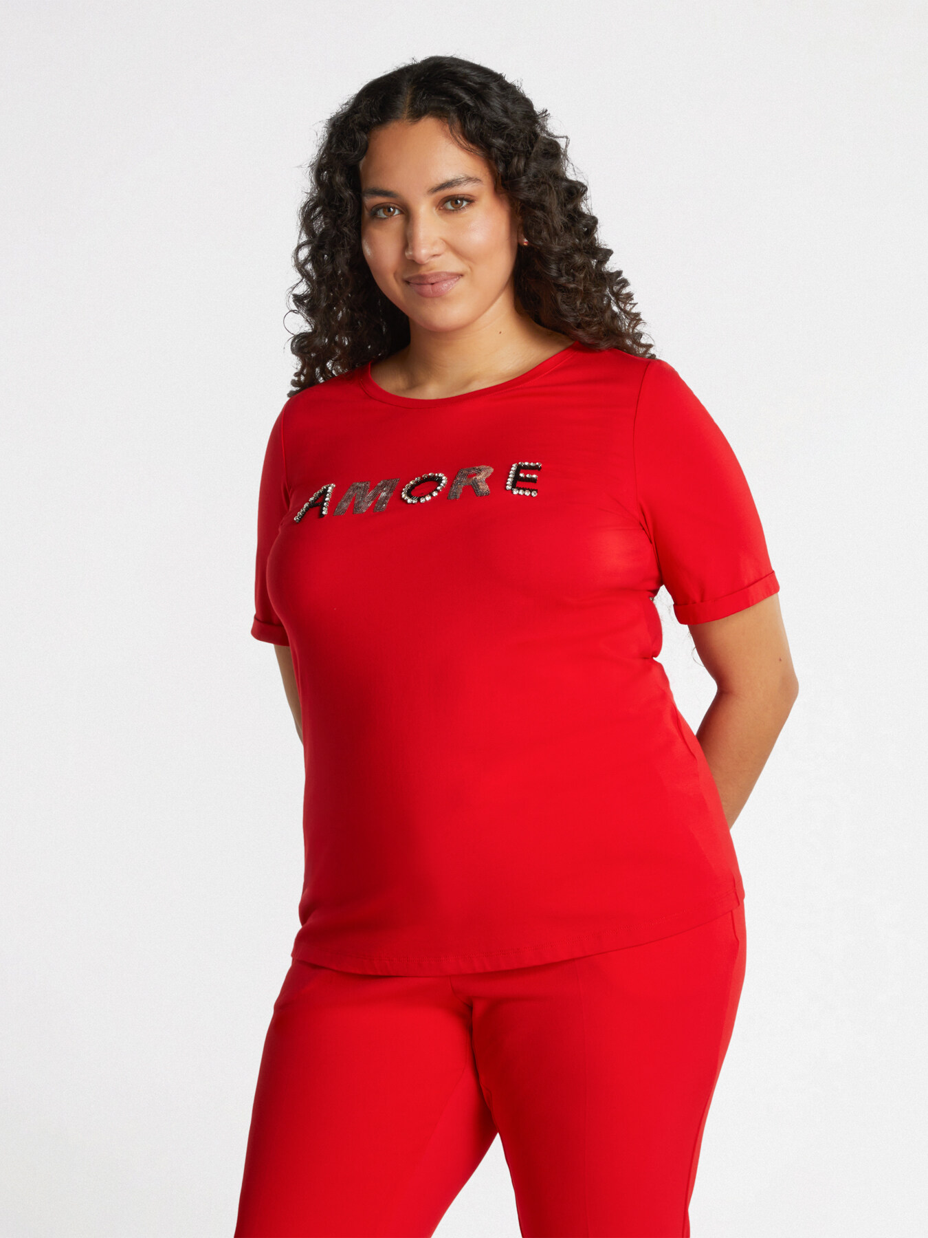T-shirt with Amore lettering image number 3
