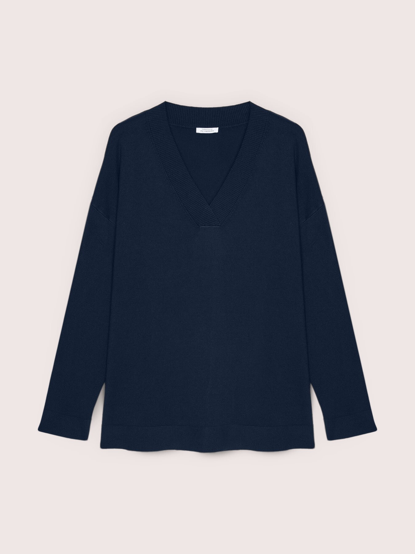 V-neck sweater in viscose blend image number 0