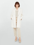 Soft white coat with button image number 0