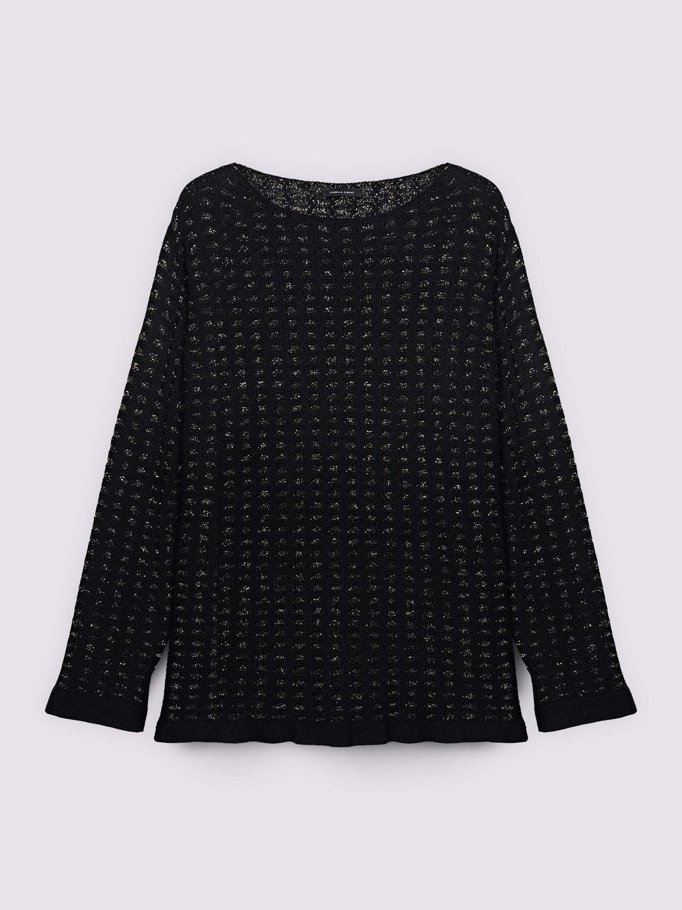 Lurex sweater with boat neckline image number 4