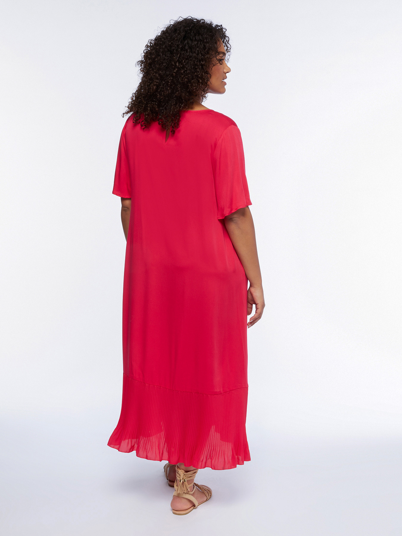 Vestito con parti pliss&eacute; image number 1