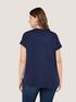 Zweistoffiges T-Shirt mit V-Ausschnitt image number 1