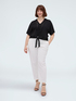 Sangallo blouse with knot image number 4
