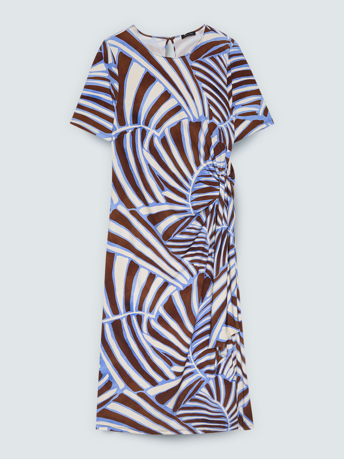 Midi dress with print and knot image number 5