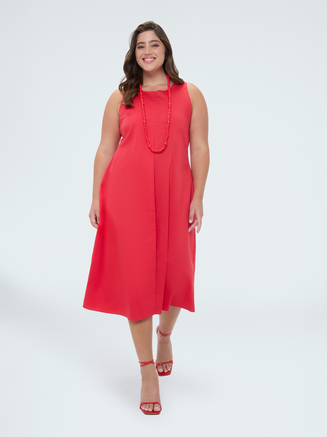 Free Kleid in A-Linie aus Baumwolle image number 0