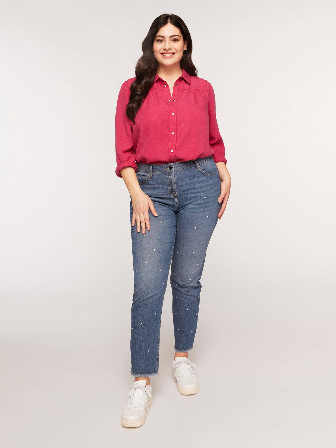 Girlfit-Jeans Zaffiro mit Kristallen image number 0