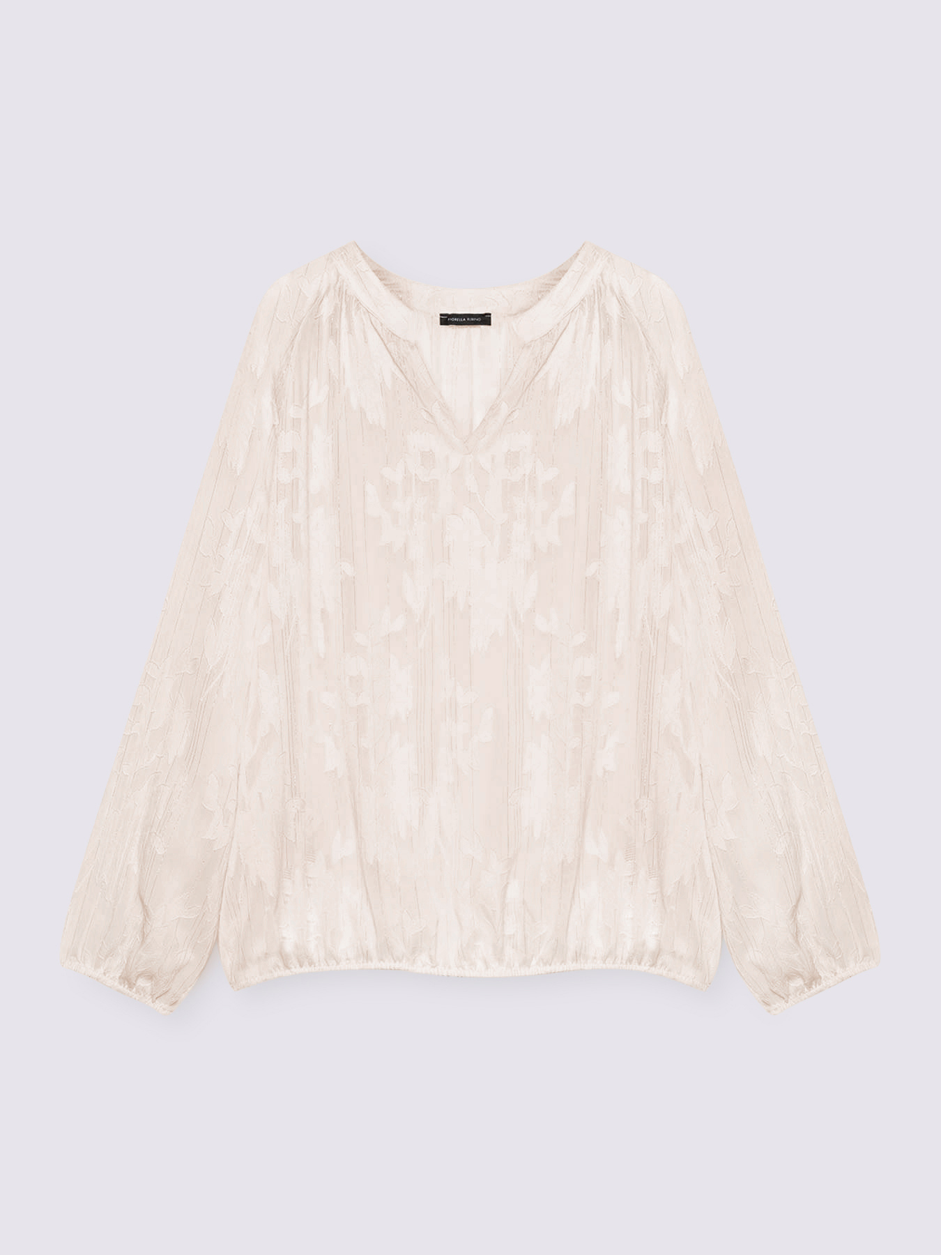 Blusa stampa floreale con scollo a V image number 4