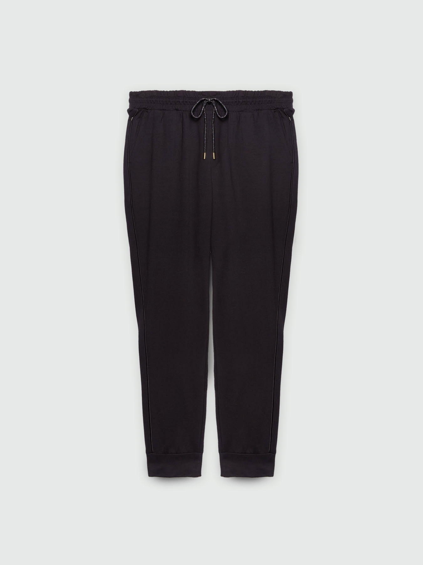 Plush joggers with side trims image number 4