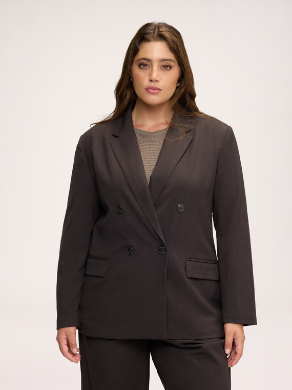 Structured double-breasted blazer