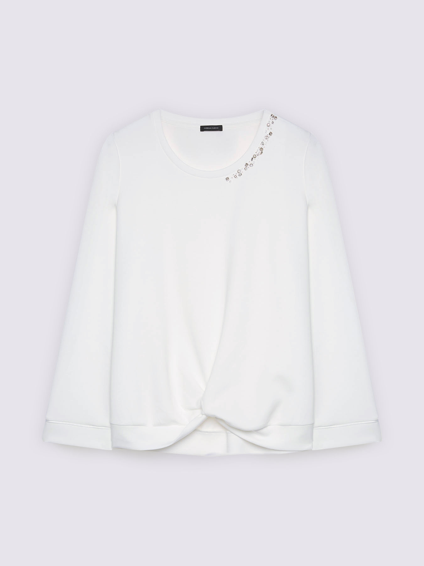 Sweatshirt mit Knoten und leuchtenden Applikationen image number 4