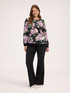 Crew-neck sweatshirt with floral print image number 0