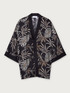 Foliage print open-fronted blouse image number 4