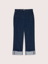 Wide Leg Jeans with maxi cuff image number 4