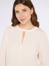 Viscose muslin blouse with teardrop neckline image number 0