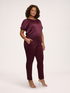 Bi-material T-shirt in satin and jersey image number 2