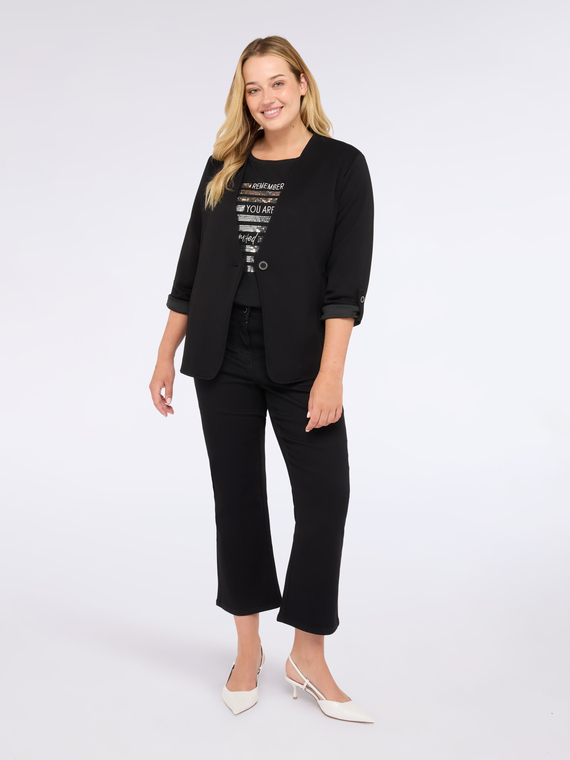 Veste en sweat-shirt avec col en V