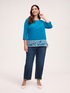 Cotton t-shirt with printed border image number 2