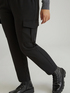 Crepe fabric cargo trousers image number 2
