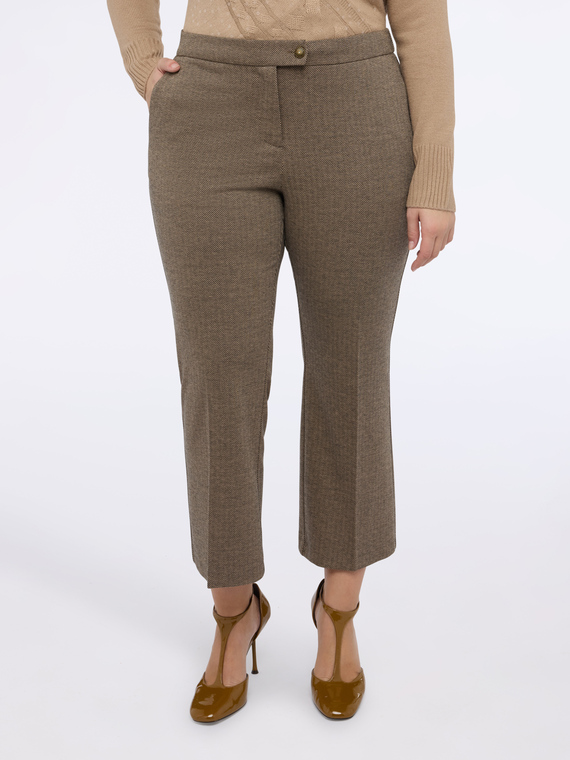 Check Kick Flare Trousers