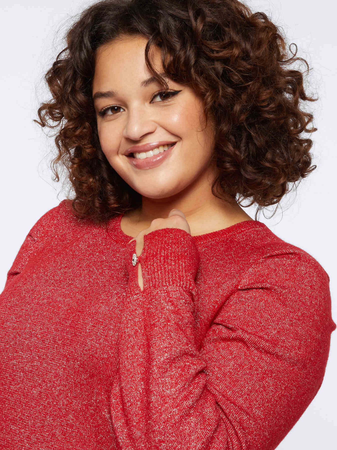 Maglia lurex con piccole pieghe image number 2