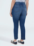 Denim jeggings with decorative buttons image number 1