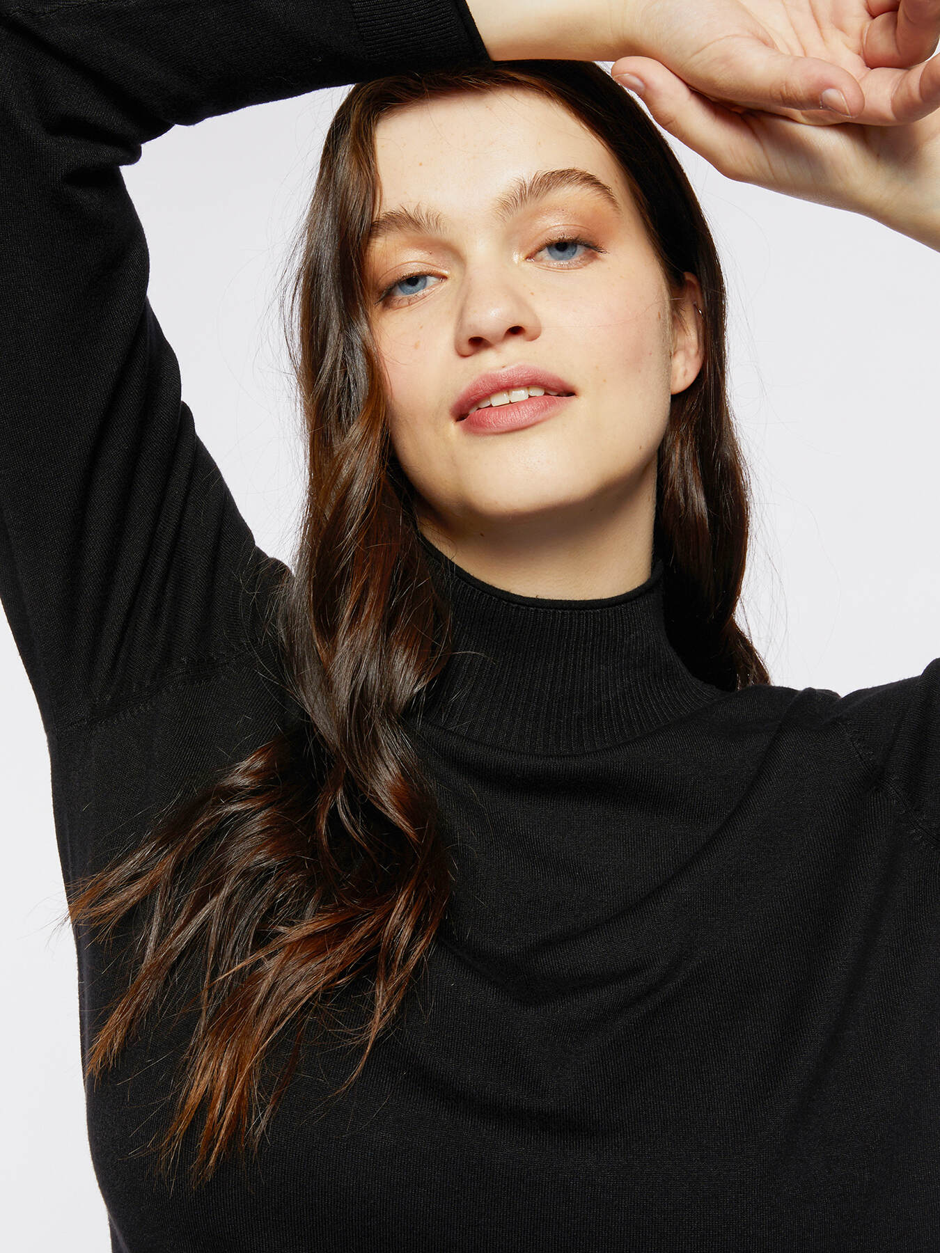 Maglia Senza Maniche Cotonella Con Collo A Lupetto - Morbido Cotone Bielastico Garzato, Ideale Come Sottogiacca