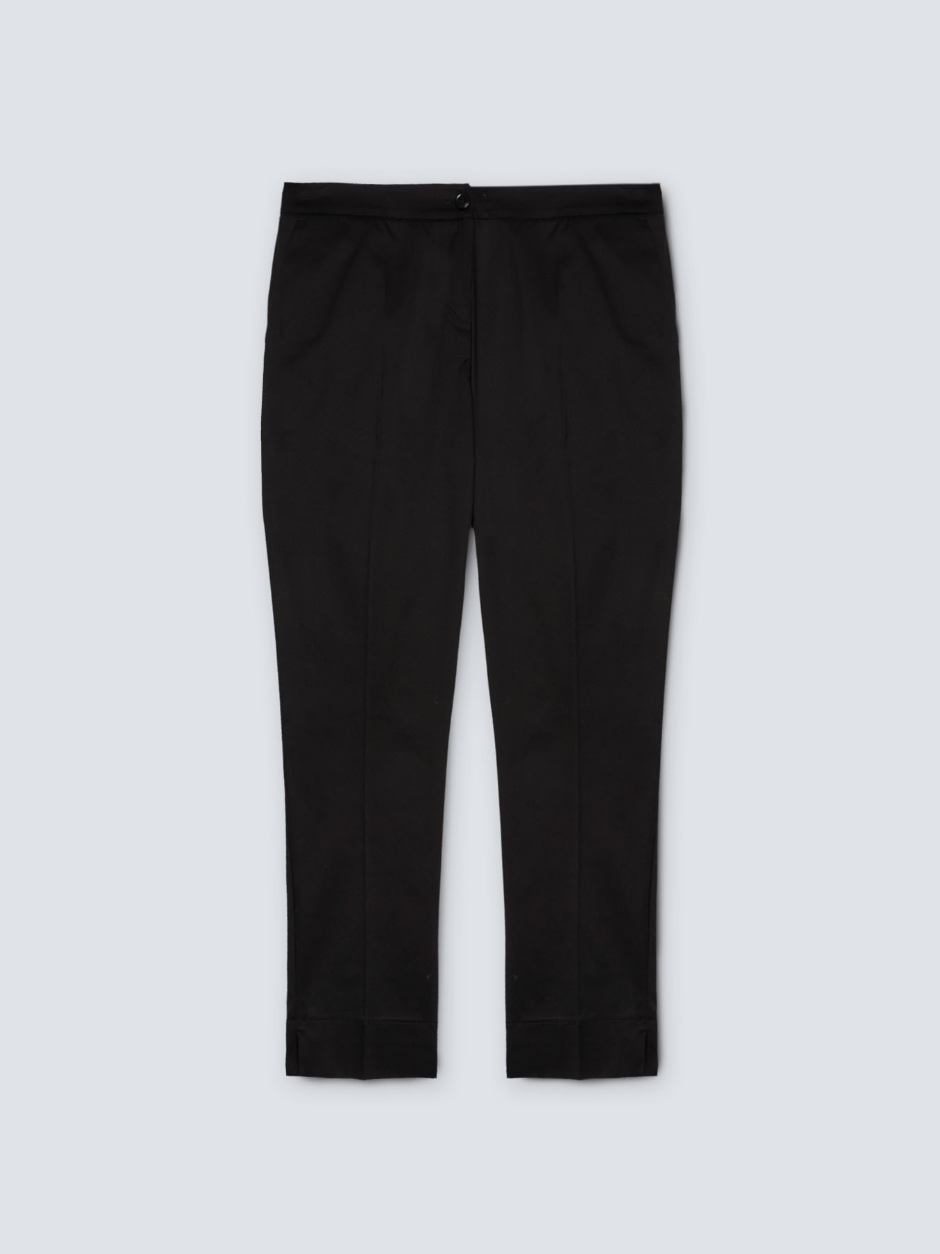 Stretch cotton trousers with slant pockets image number 5