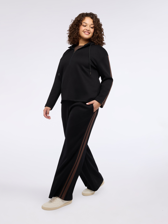 Pantaloni Wide Leg in tessuto scuba