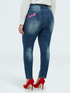Jean Skinny avec c&oelig;ur et inscription amour image number 2