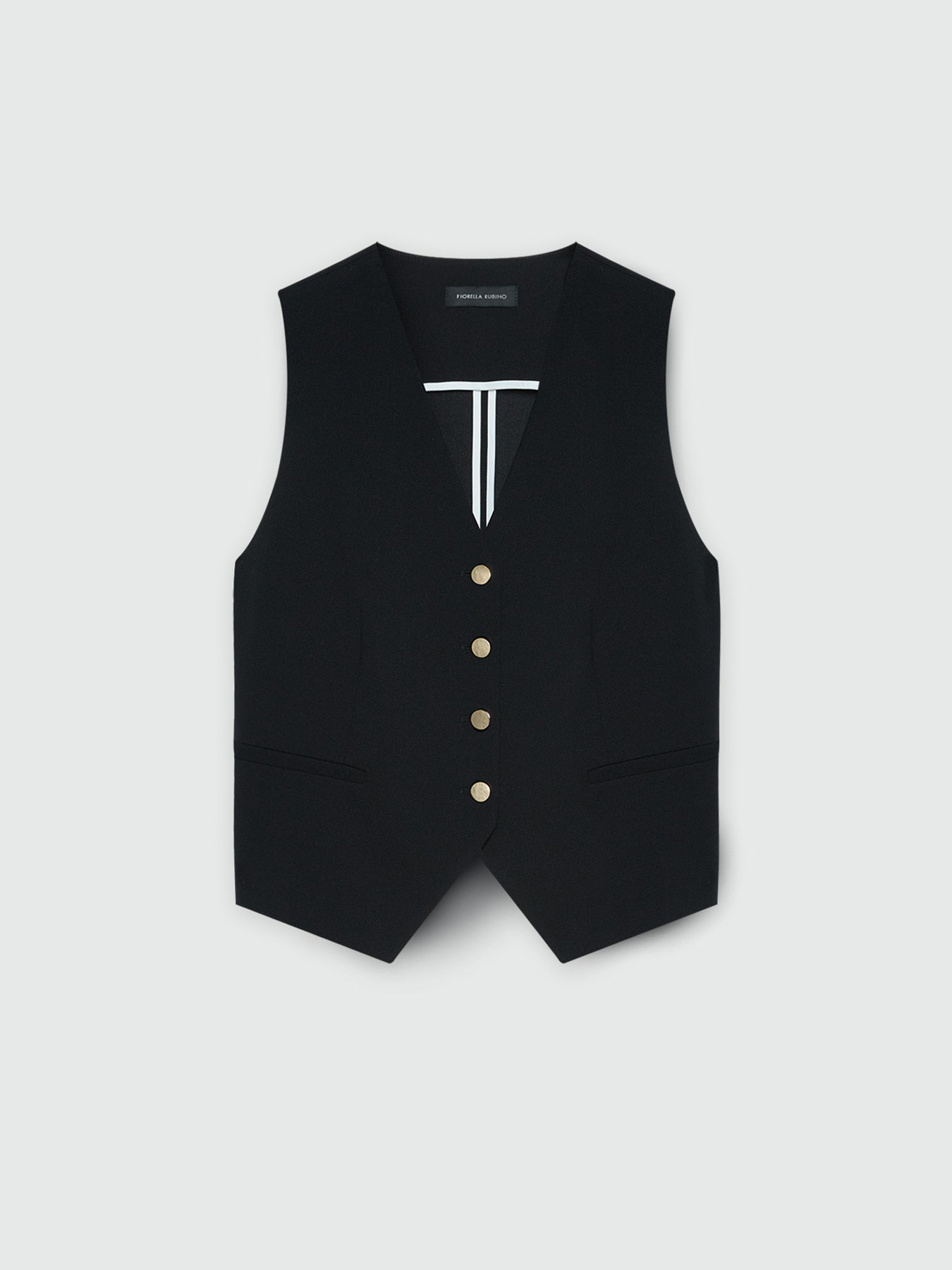 Gilet in scuba con bottoni image number 4