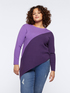 Sweater with diagonal colour block image number 2