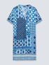 Beach cover-up dress with print in shades of blue image number 3