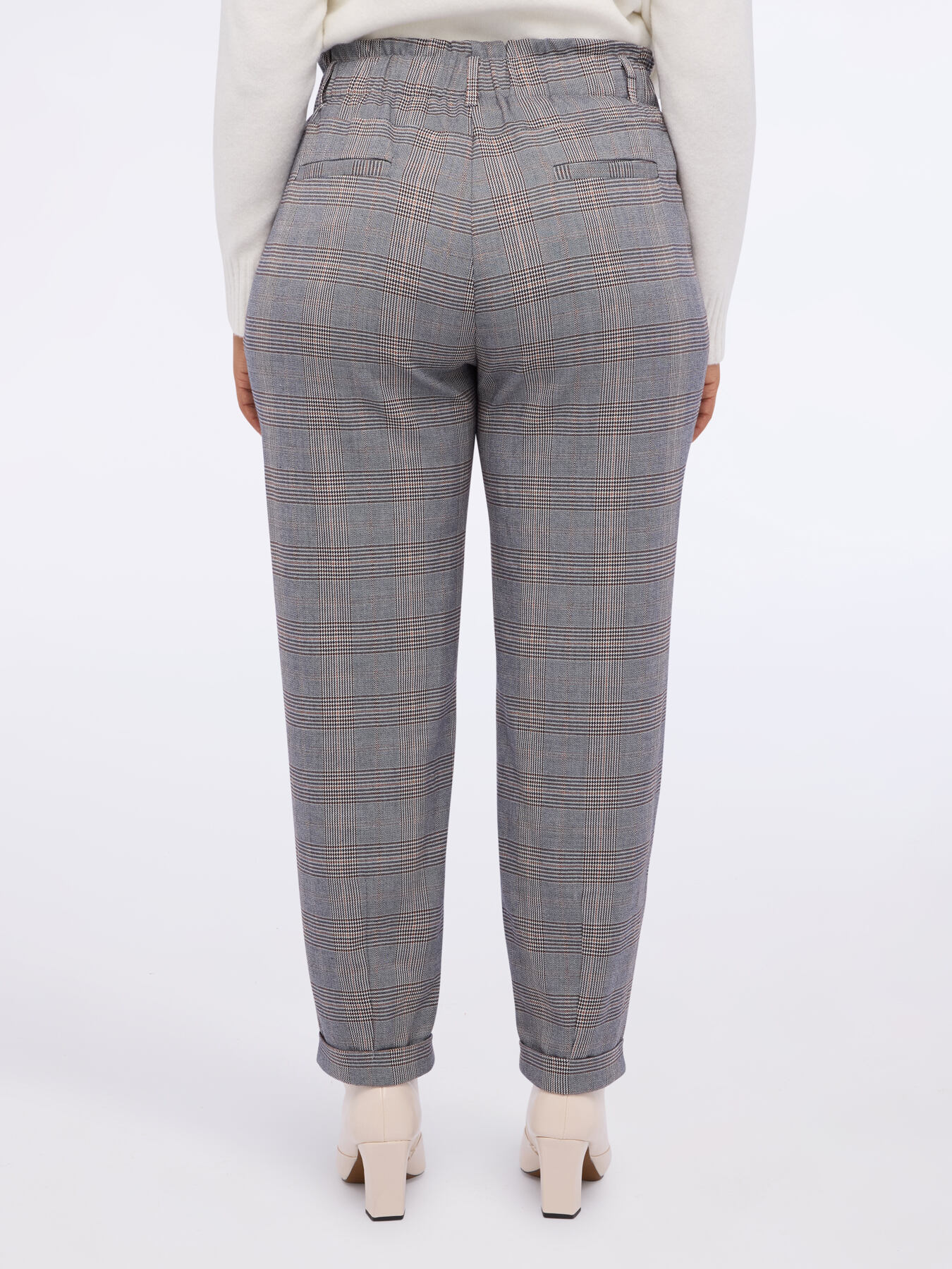 Balloon pants check print image number 1