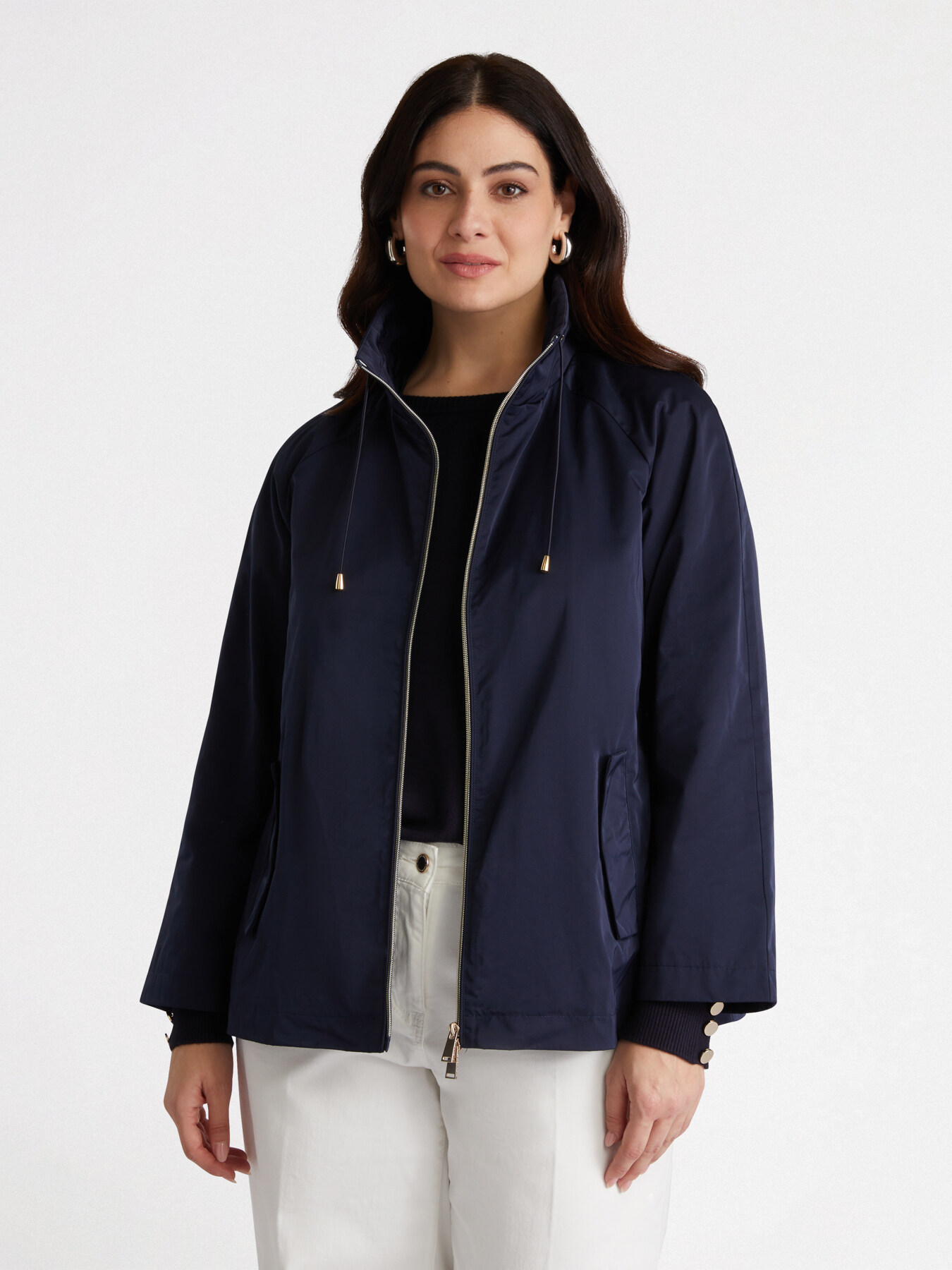 Parka con cappuccio a righe image number 4