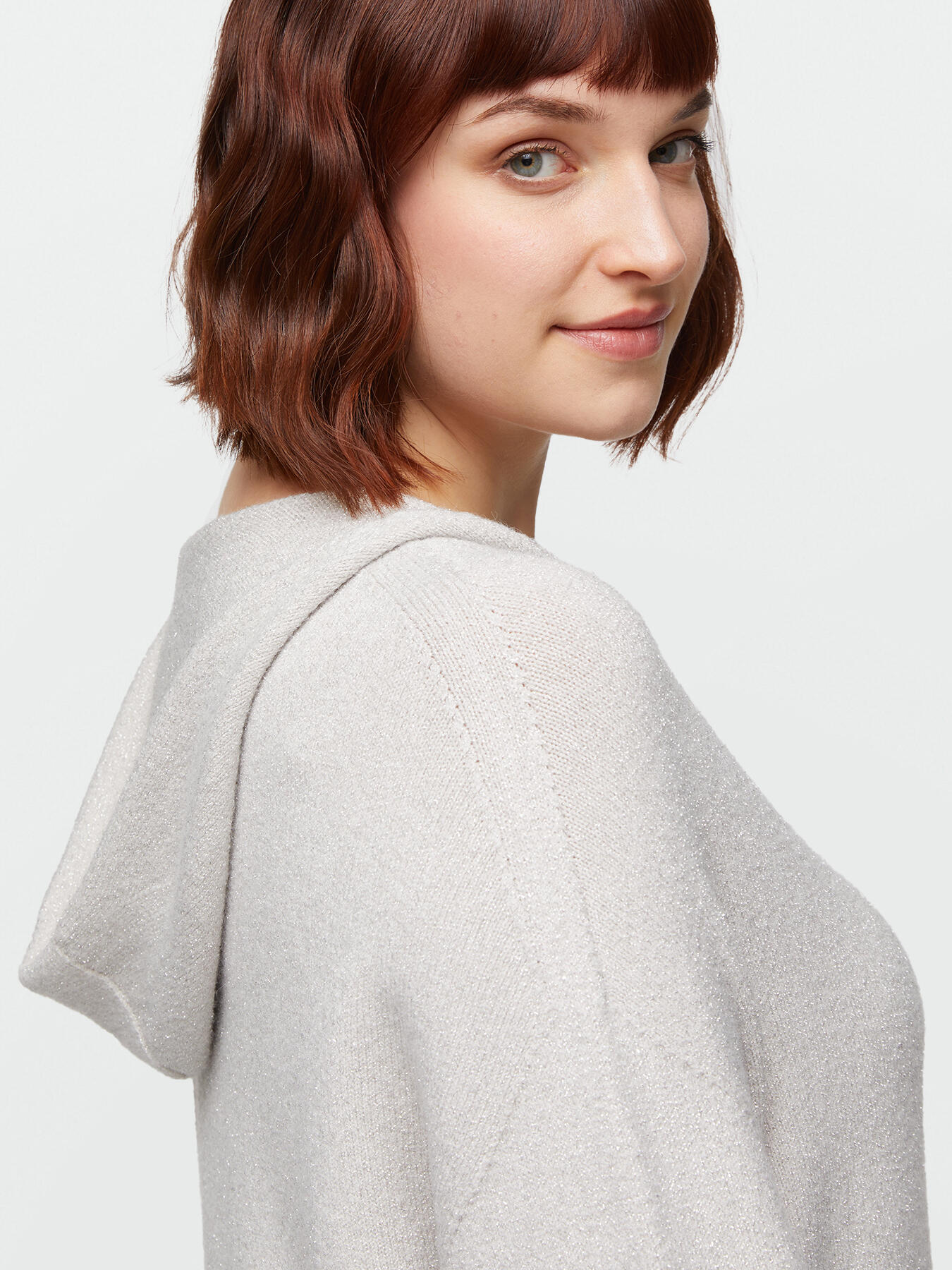 Lurex sweater with hood image number 3