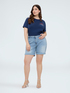 Denim-Shorts mit Glanzpunkten image number 0